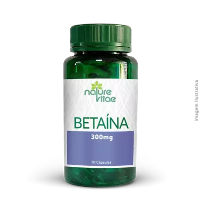 Betaína 300mg 30 Cápsulas