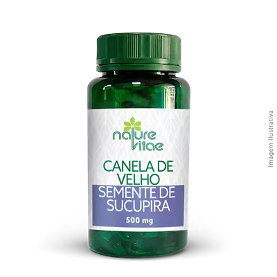 Canela de Velho 250mg + Semente de Sucupira 250mg 60 Cápsulas