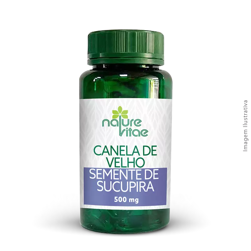 Canela de Velho 250mg + Semente de Sucupira 250mg 60 Cápsulas