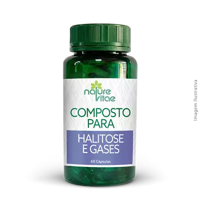 Composto Para Halitose e Gases 60 Cápsulas