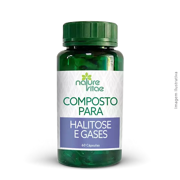 Composto Para Halitose e Gases 60 Cápsulas